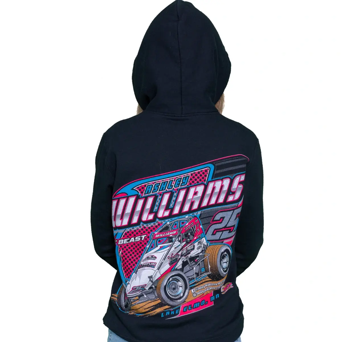 Ashley Williams Black Hoodie Back (1)